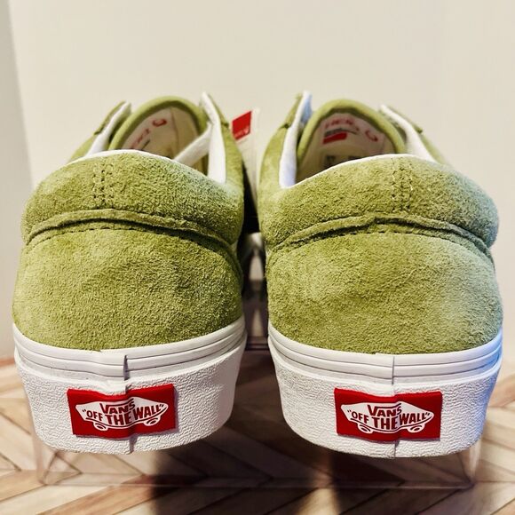 VANS Old Skool M 8.5 W 10 Winter Pear Sneakers Pig Suede Pale Green VN0005UFBYY - Picture 5 of 9